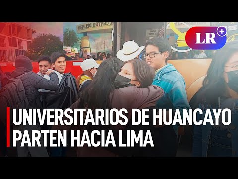 Estudiantes de la Universidad de Huancayo parten hacia Lima para sumarse a la 'Marcha Nacional' |#LR