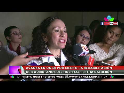Avanza en un 50% la rehabilitación de 4 quirófanos del Hospital Bertha Calderón