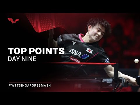 Table Tennis 🥍 Top Points presented by Shuijingfang | Day 9 at Singapore Smash 2022