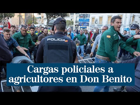 Tensa protesta en Don Benito para exigir a Sánchez soluciones a la sequía