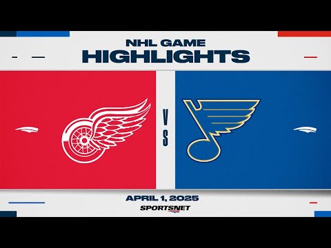 NHL Highlights | Red Wings vs. Blues - April 1, 2025