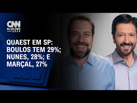 Quaest em SP: Boulos tem 29%; Nunes, 28%; e Marçal, 27% | CNN ELEIÇÕES