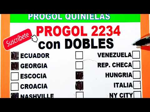 Progol 2234 con DOBLES | Progol Revancha 2234 con DOBLES | Progol 2234 | #progol2234  | #progol2234