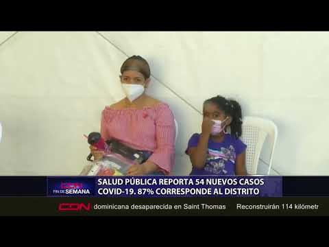 Salud Pública reporta 54 nuevos casos Covid 19  87% corresponde al Distrito