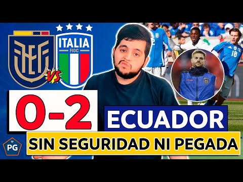 ECUADOR 0 ITALIA 2AMISTOSO FIFASIN ARQUERO Y DELANTERA LA TRI PIERDE LA CABEZA