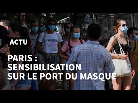 Masques obligatoires à Paris: opération de sensibilisation à Barbès | AFP