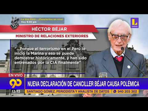 ? Nueva declaración del Canciller Héctor Béjar causa polémica