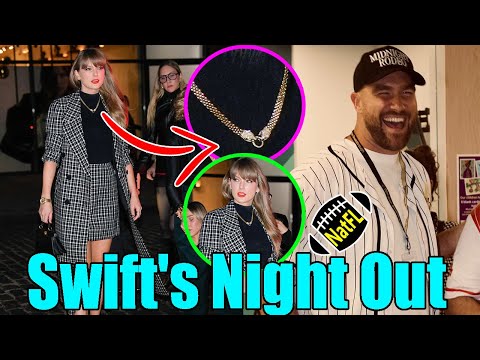 Taylor Swift shows Off the Diamond Leopard Necklace Travis Kelce gave her on night out in NYC