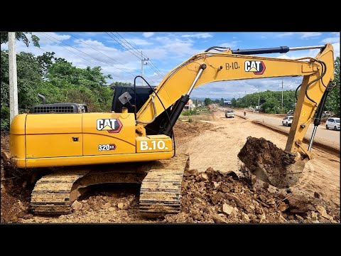 HEAVY MACHINES IN THAILAND โหดมหาหินCAT320GXพี่ใหญ่ขุดโหดเหมือนโกรธของแข็งชมงานขุดแข็งส