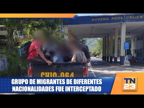 Grupo de migrantes de diferentes nacionalidades fue interceptado