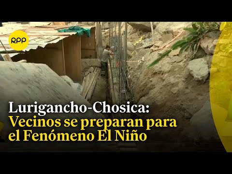 Lurigancho-Chosica: Vecinos construyen muros de contención para proteger sus viviendas