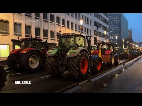 Protesting farmers bring tractors back to Brussels as agriculture ministers meet