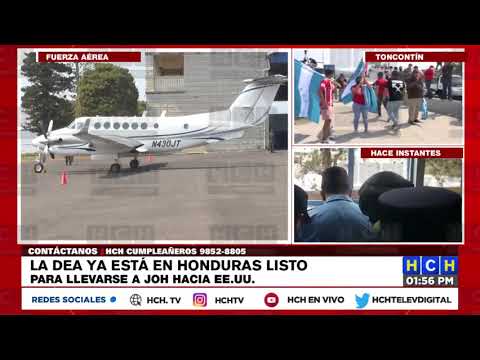 Ya en Honduras avión de la DEA que se llevará extraditado a JOH