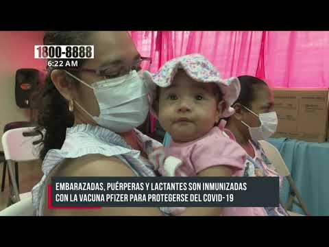 Cuarto día de vacunación a mujeres embarazadas contra la Covid-19 ' Nicaragua