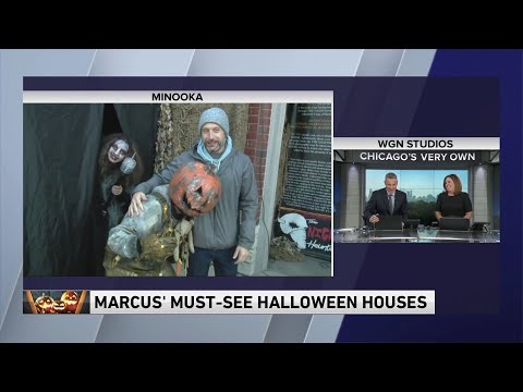 A three-car garage transformed into a 'Nightmare Haunted House'