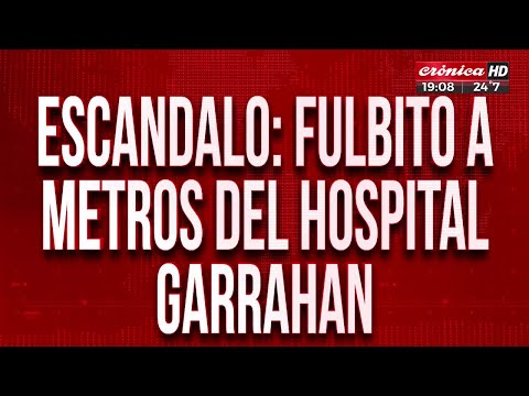 Escándalo: Fulbito a metros del Garrahan