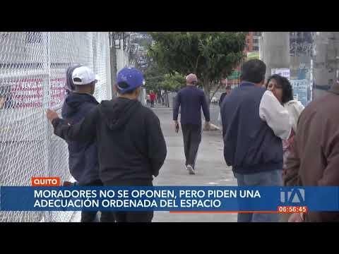 Vecinos del Batán Bajo, norte de Quito, se oponen a la construcción de una feria de segunda mano