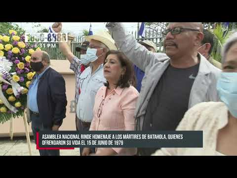 Asamblea Nacional rinde homenaje a los héroes y mártires de Batahola - Nicaragua