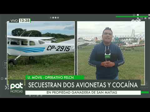 Secuestran dos avionetas y cocaína