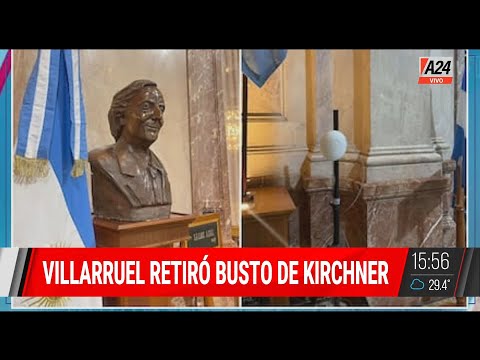 Victoria Villarruel retiró el busto de Néstor Kirchner del Senado