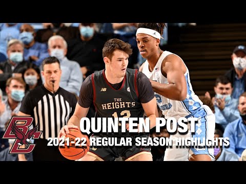 Acc Football Basketball 🏀 Quinten Post Regular Season Highlights | Boston College F