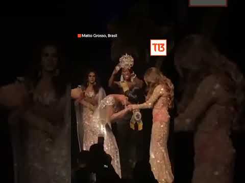 Marido de finalista Miss Gay en Mato Grosso rompe la corona durante la ceremonia