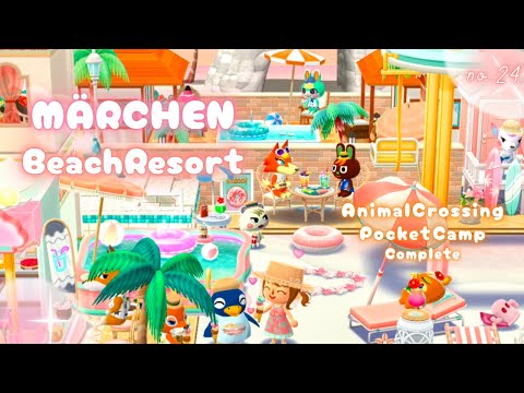 【ポケ森】ももこちゃんの家具を使ってキャンプ場レイアウト！『メルヘンビーチリゾート🏖️』Märchen Beach Resort🌺