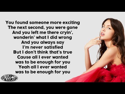 Olivia Rodrigo - enough for you (Lyrics)