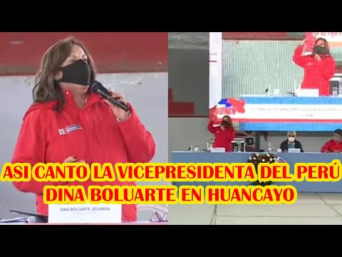 DINA BOLUARTE FUE OVACIONADA EN HUANCAYO DONDE CANTO Y ENCANTO...