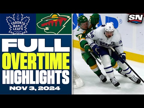 Toronto Maple Leafs at Minnesota Wild | FULL Overtime Highlights - November 3, 2024