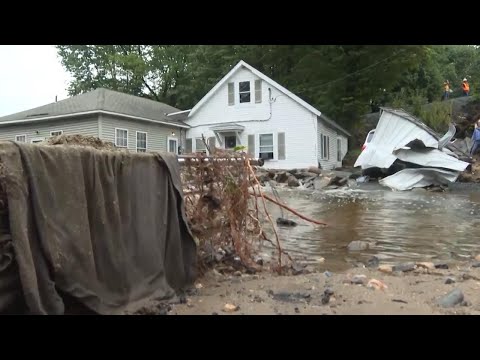 Heavy rain causes damaging flash flood in Leominster, Massachusetts
