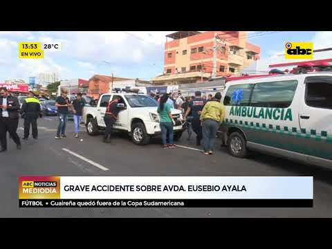 Fatal accidente sobre avda. Eusebio Ayala