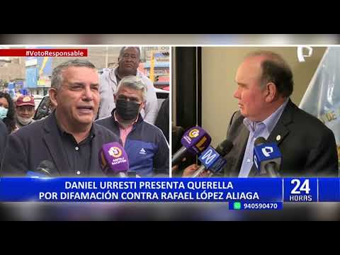 Daniel Urresti acude a juzgado para querellar a Rafael López Aliaga por llamarlo “asesino”