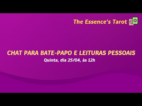 LIVE PARA BATE-PAPO E LEITURAS PARTICULARES  // QUINTA, dia 25/04/2023 às 12H