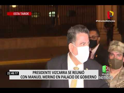 Presidente Vizcarra se reunió con Manuel Merino en Palacio de Gobierno
