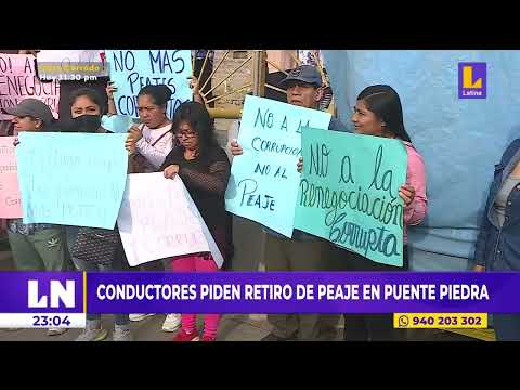 Conductores piden a alcalde de Lima retiro de peaje en Puente Piedra