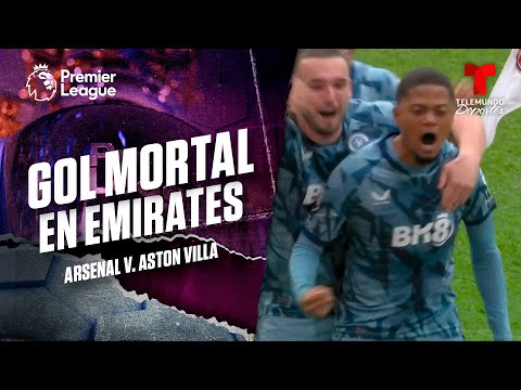 Leon Bailey clava una estaca - Arsenal v. Aston Villa | Premier League | Telemundo Deportes