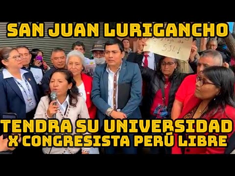 POBLADORES DE SAN JUAN DE LURIGANCHO AGRACEN CONGRESISTAS DE PERÚ LIBRE POR APOYAR LEY DE CREACIÓN..