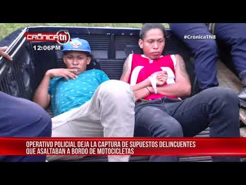 Arrestan a sujetos señalados de cometer asaltos en Tipitapa - Nicaragua