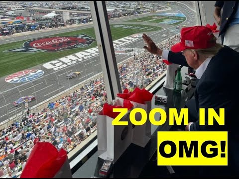 GUESS WHAT WE SPOTTED ZOOMING IN ON TRUMP NASCAR PIC