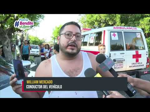 Aparatoso choque en el barrio Ducualí, Managua, casi termina en desgracia - Nicaragua