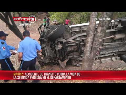 Accidente de tránsito cobra segunda vida en Madriz, Nicaragua durante el 2020