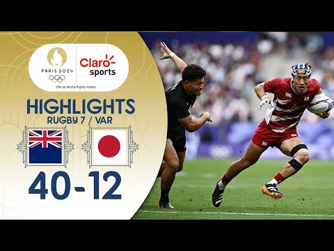 Nueva Zelanda [40-12] Japón: Rugby 7| Fase de grupos varonil #Paris2024 | Highlights