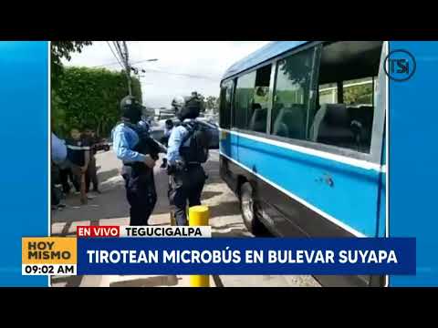 Tirotean microbús en el Bulevar Suyapa