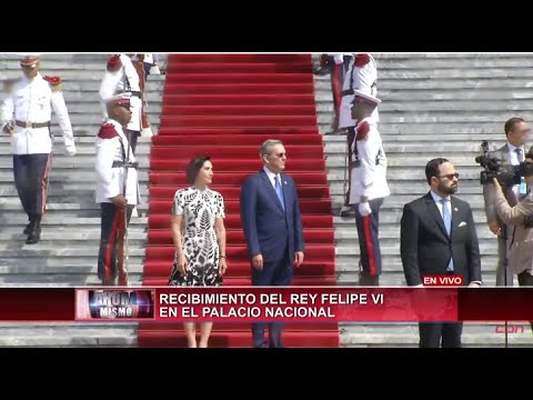 Rey de España Felipe Vl llega al palacio Nacional en visita de cortesía al presidente Luis Abinader