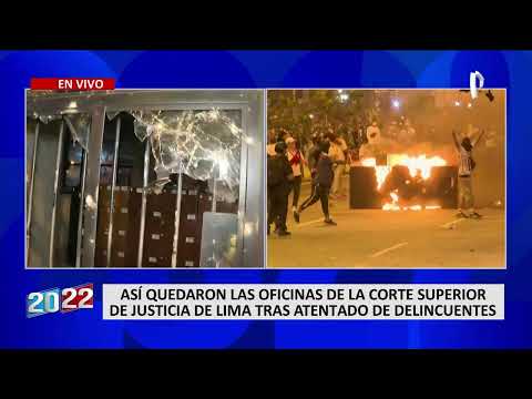 Vándalos causan daños en sede del Ministerio Público y la Corte Superior de Lima (3/3)