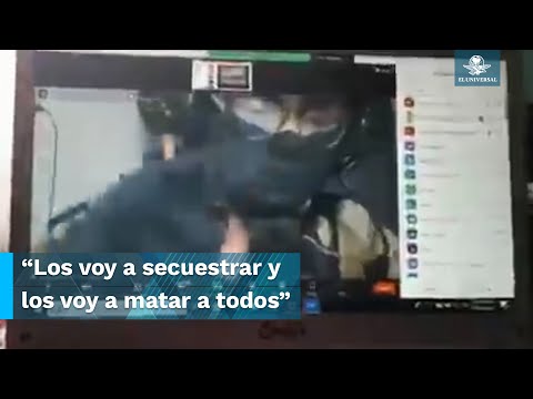 Sujeto amenaza a alumnos y personal de secundaria durante una reunión por Zoom