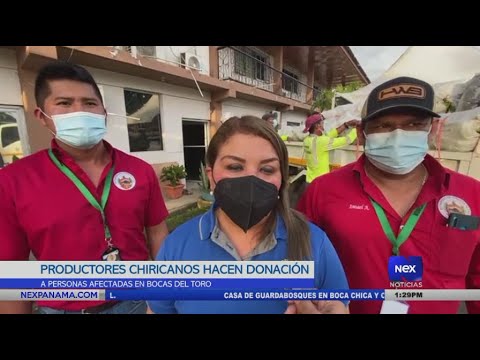Productores Chiricanos hacen donación a personas afectadas en Bocas del Toro