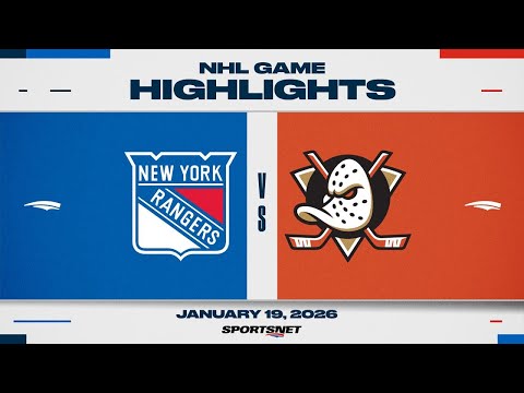 NHL Highlights | Rangers vs. Ducks - January 19, 2026