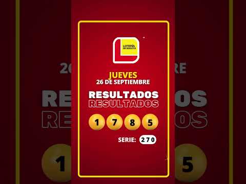 Resultado LOTERIA DE BOGOTA - JUEVES 26 de septiembre  #Shorts #Loteria